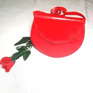 Vintage Bag: ruby red crossbody